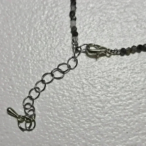 New black tourmaline 1mm faceted bracelet! - Picture 2 of 3